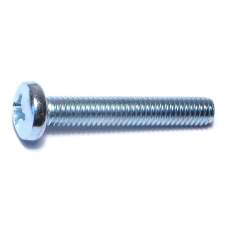 Midwest Fastener 5/16"-18 x 2 in Phillips Pan Machine Screw, Zinc Plated Steel, 10 PK 77545